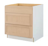 30 in. W x 24 in. D x 34.5 in. H Ready to Assemble Drawer Base Kitchen Cabinet in Unfinished with CLICKREADY Technology