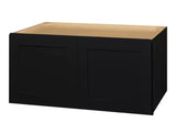 Avondale 33 in. W x 24 in. D x 18 in. H Ready to Assemble Plywood Shaker Wall Bridge Kitchen Cabinet in Raven Black