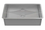 Professional 32 in. Tight Radius Undermount 16G Stainless Steel Single Bowl Kitchen Sink with Accessories