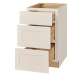 Avondale 18 in. W x 24 in. D x 34.5 in. H Ready to Assemble Plywood Shaker Drawer Base Kitchen Cabinet in Antique White