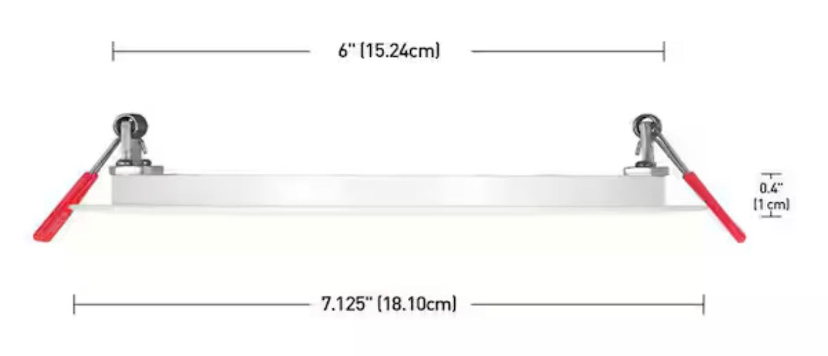 Premium Series 6 in. LED, 2-Level Lumen Select, Ultraslim Canless Recessed Light, Adjustable CCT, Matte Black