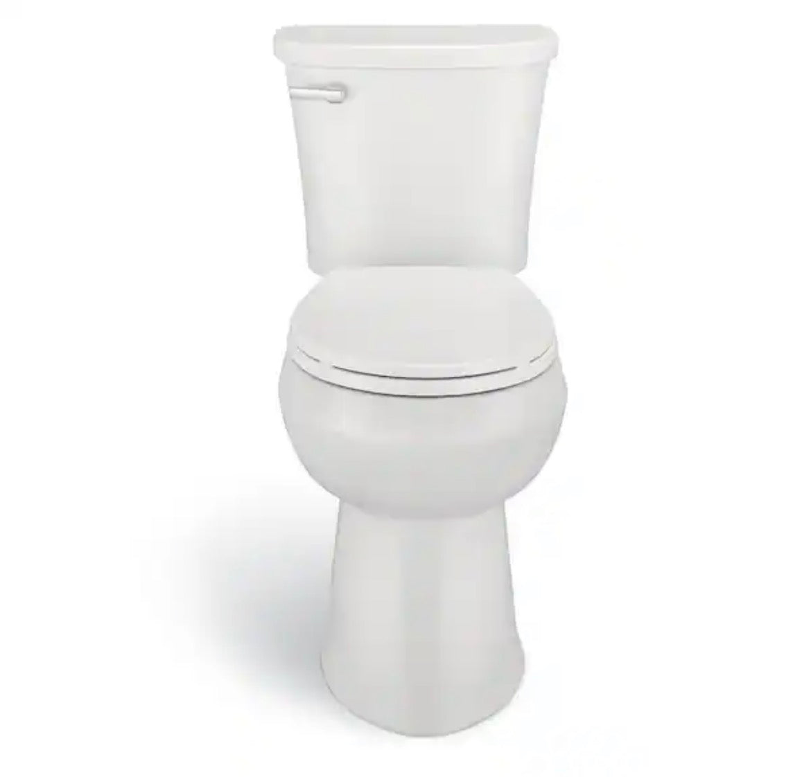 Power Flush 12 in. Rough In 2-Piece 1.28 GPF Single Flush Round Toilet in White, Seat Included