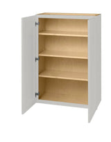 Avondale Shaker Dove Gray Quick Assemble Plywood 30 in Wall Cabinet (30 in W x 42 in H x 12 in D)