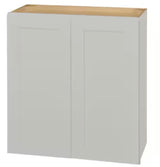Avondale 27 in. W x 12 in. D x 30 in. H Ready to Assemble Plywood Shaker Wall Kitchen Cabinet in Dove Gray
