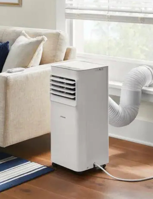 5,000 BTU (DOE) 115-Volt Portable Air Conditioner Unit Cools up to 150 sq. ft. with Dehumidifier and Remote in White