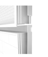 NexTile 32 in. D x 60 in. W x 74 in. H Composite Direct-to-Stud Four-Piece Alcove Subway Tile Shower Wall Kit in White