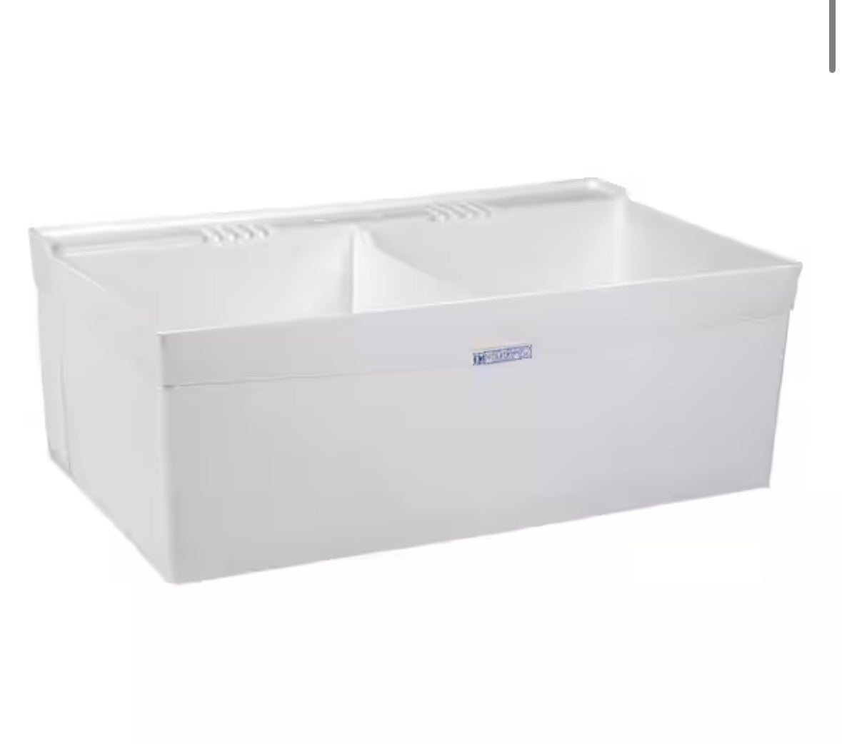 24 in. x 40 in. x 33 in. Structural Thermoplastic Wall Mount Double-Basin Laundry Tub
