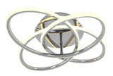 Swirl Butterfly 16 in. 1-Light Modern Chrome Integrated LED Flush Mount Ceiling Light Fixture for Kitchen or Bedroom
