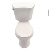 12 in. Rough In 2-Piece 1.28 GPF Single Flush Round Toilet in White, Seat Included