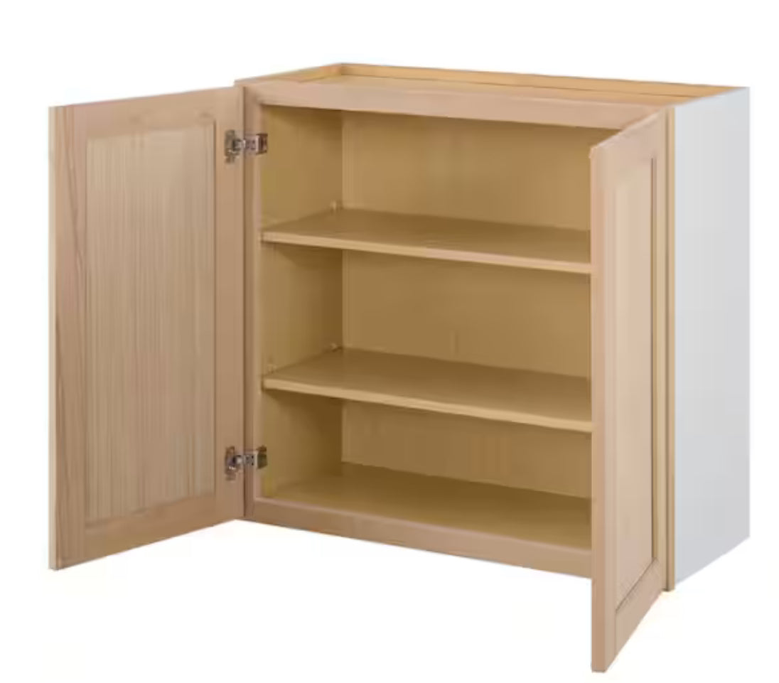 30 in. W x 12 in. D x 30 in. H Ready to Assemble Wall Kitchen Cabinet in Unfinished with CLICKREADY Technology