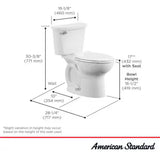 Cadet 10 in. Antimicrobial 2-Piece 1.28 GPF Single Flush Chair Height Elongated Front Toilet w/ Slow Close Seat in White