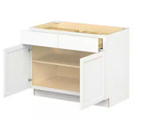 Emerson Pure White Base 2-Drawer with 2-Door Ready to Assemble Kitchen Cabinet (42 in. W x 34.5 in. H x 24-in. D)
