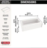 Classic 500 60 in. Right Drain Rectangular Alcove Bathtub in High Gloss White
