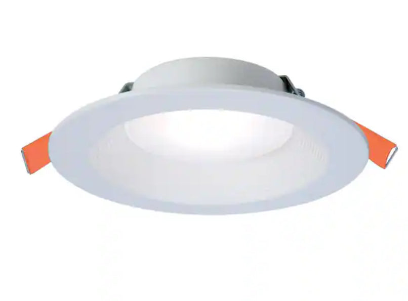 RL 6 in. Selectable CCT Direct Mount Canless Recessed LED Downlight, 600-Lumens with D2W Option, Indoor, White