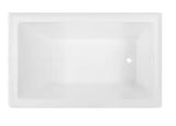 48 in. x 32 in. Right Drain Rectangular Alcove Bathtub in White