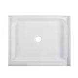 Voltaire 42 in. x 36 in. Acrylic Single-Threshold Center Drain Shower Base in White