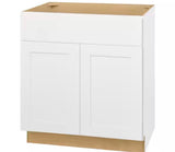 Avondale Shaker Alpine White Quick Assemble Plywood 30 in Vanity Sink Base Kitchen Cabinet (30in W x 21in D x 34.5in H)