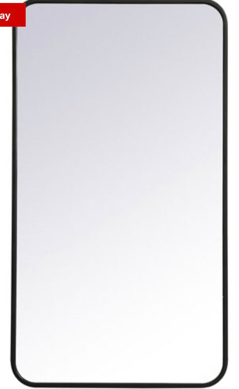 Evermore 36 X 20 inch Black Mirror