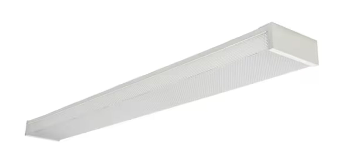 4 ft. 120-Volt 3800 Lumens White Integrated LED Wraparound Light with Prismatic Lens