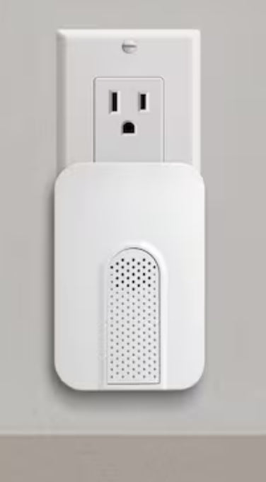 Wireless Plug-In Doorbell Kit with White Insert and 1 Push Button, White