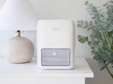 3.8 pt. 200 sq. ft. with Bucket Residential Dehumidifier White with Optional Ambient Light - 1 pint/day Moisture Removal