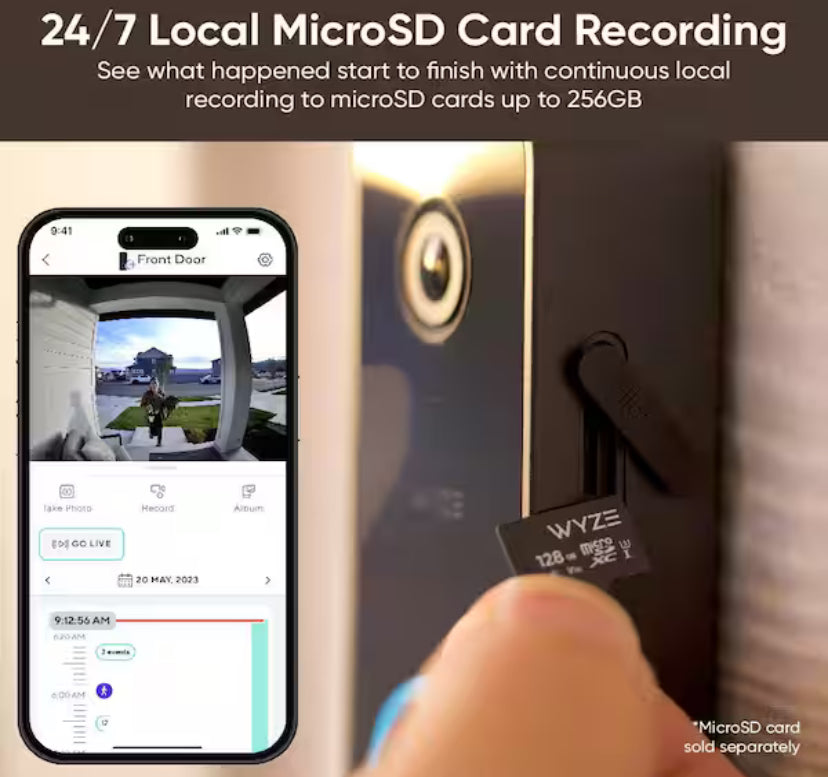 Wired Video Doorbell v2, 2K HD Video with Head-to-Toe view, 2-way Audio, Night Vision, Voice Assistants