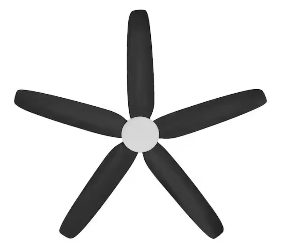 Ceva 54 in. Indoor/Outdoor Matte Black with Matte Black Blades Ceiling Fan with Adjustable White with Remote Included