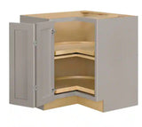 Avondale 36 in. W x 24 in. D x 34.5 in. H Ready to Assemble Plywood Shaker Lazy Susan Corner Cabinet in Dove Gray