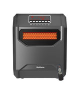 Electric 6 Element Infrared Space Heater Black Plastic