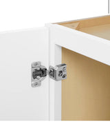 Leyton 27 in. W x 12 in. D x 42 in. H Ready to Assemble Plywood Slim Shaker Wall Kitchen Cabinet in Alpine White