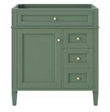 29.3 in. W x 17.87 in. D x 33 in. H Bath Vanity Cabinet without Top in Green with a Tip-out Drawer and 2 Drawers