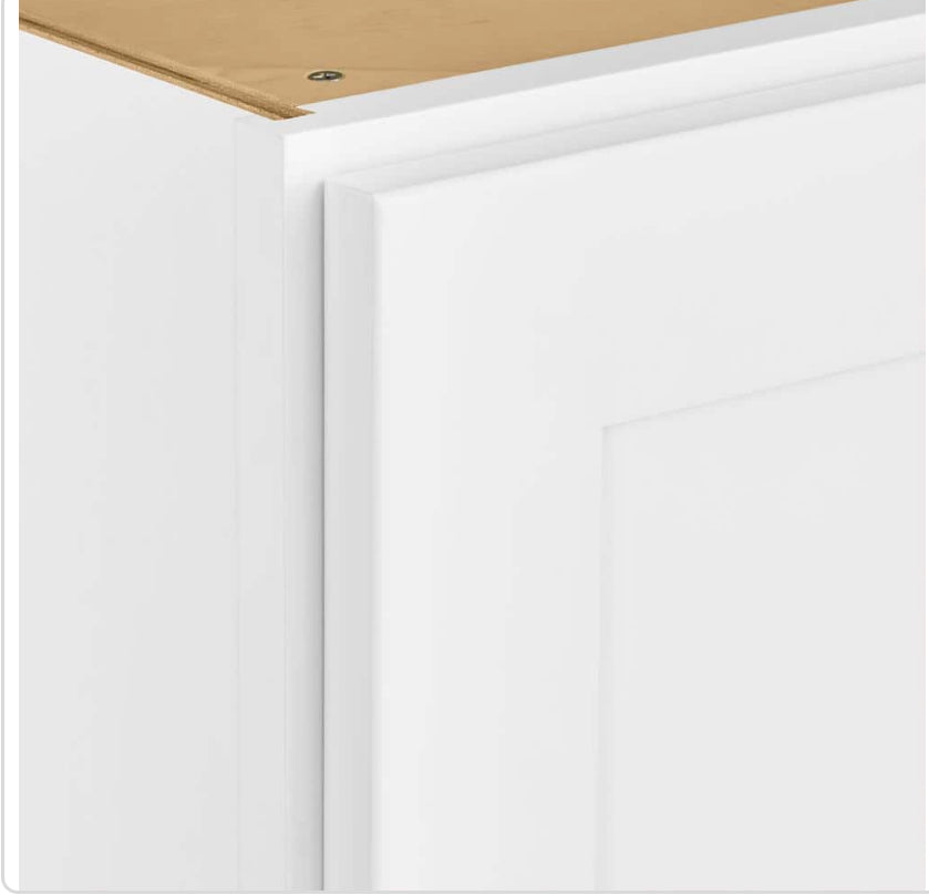 Avondale Shaker Alpine White Quick Assemble Plywood 27 in Wall Kitchen Cabinet (27 in W x 36 in H x 12 in D)