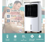 215 CFM 3-Speed Portable Evaporative Cooler Air Cooler Fan Filter Humidify Anion For 400 Sq.Ft. with Remote Control
