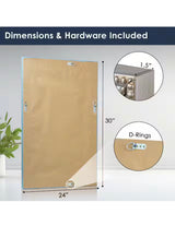 24 in. x 30 in. Champagne Silver Metro Beaded Glass Framed Vanity Mirror