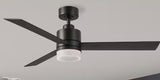 Sereni 52 in. Indoor Matte Black Ceiling Fan with Edge Lit Adjustable White Integrated LED and Remote Included