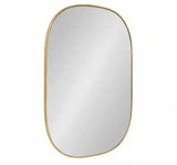 Medium Oval Gold Art Deco Mirror (35.5 in. H x 23.75 in. W)