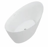 71 in. x 33 in. Acrylic Freestanding Soaking Bathtub in Glossy White with Polished Chrome Drain
