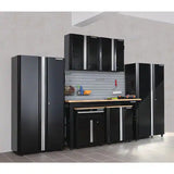 Ready-to-Assemble 36.6 in. W x 72 in. H x 18.3 in. D 24 Gauge 3-Shelf Steel Freestanding Cabinet in Black
