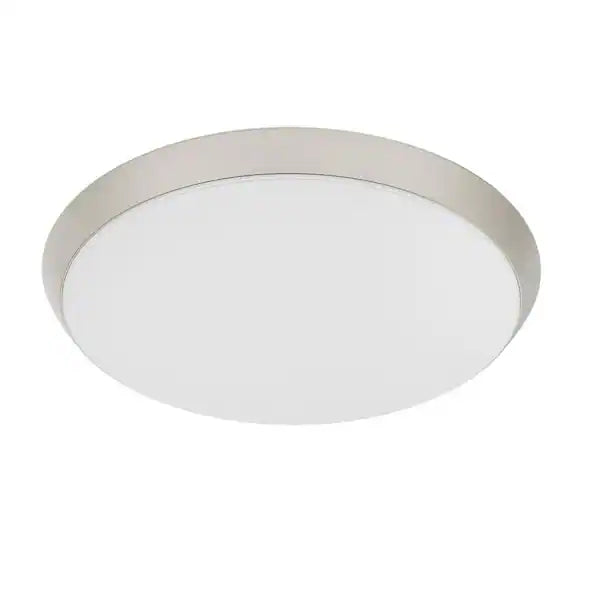 15 in. Brushed Nickel Integrated LED Dimmable Selectable CCT Flush Mount Indoor Ceiling Light