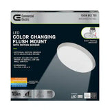 15 in. Brushed Nickel Integrated LED Dimmable Selectable CCT Flush Mount Indoor Ceiling Light