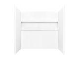 Nextile 30 in. x 60 in. x 60 in. 4-Piece Direct-to-Stud Alcove Tub Surround in White