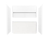 Nextile 30 in. x 60 in. x 60 in. 4-Piece Direct-to-Stud Alcove Tub Surround in White