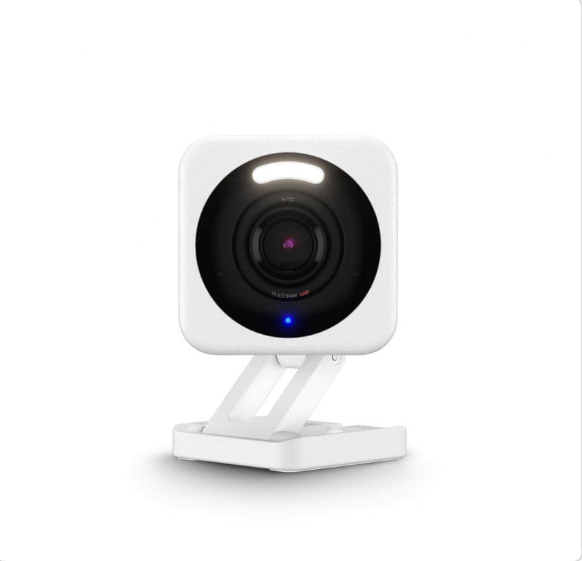 Cam v4 Wi-Fi 2.5K QHD Indoor/Outdoor Plug-In Smart Home Security Camera, Color Night Vision, 2-Way Audio (White)