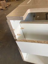 Oakley 31 in. Single Sink Beige Oak Freestanding Bath Vanity with White Cultured Marble Top (Assembled)