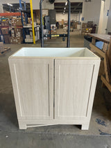 Oakley 31 in. Single Sink Beige Oak Freestanding Bath Vanity with White Cultured Marble Top (Assembled)