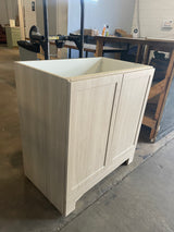 Oakley 31 in. Single Sink Beige Oak Freestanding Bath Vanity with White Cultured Marble Top (Assembled)