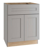 24 in. W x 21 in. D x 34.5 in. H Ready to Assemble Plywood Shaker Base Bath Cabinet in Dove Gray