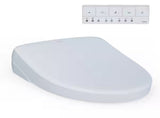 S7A Washlet Elongated Electric Heated Bidet Seat with Contemporary Lid in Cotton White