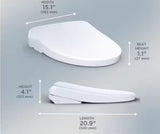S7A Washlet Elongated Electric Heated Bidet Seat with Contemporary Lid in Cotton White