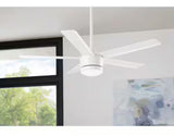 Merwry 52 in. Intergrated LED Matte White Ceiling Fan With Light And Remote Control